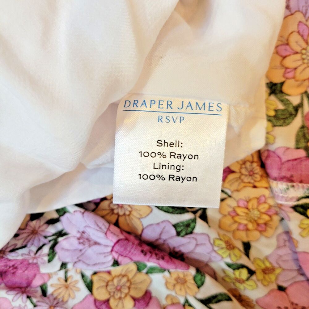 Draper James RSVP Maxi Dress Floral Smocked Tiered Sz XL Summer Pockets Babydoll - Picture 10 of 10